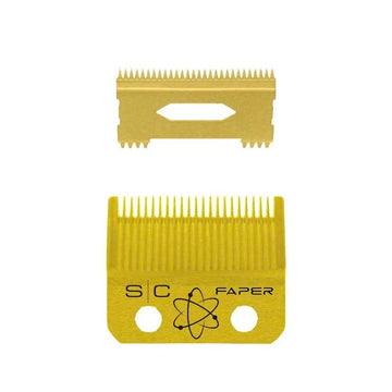 Gamma+ StyleCraft Slim Deep Tooth Faper Blade Set Gold
