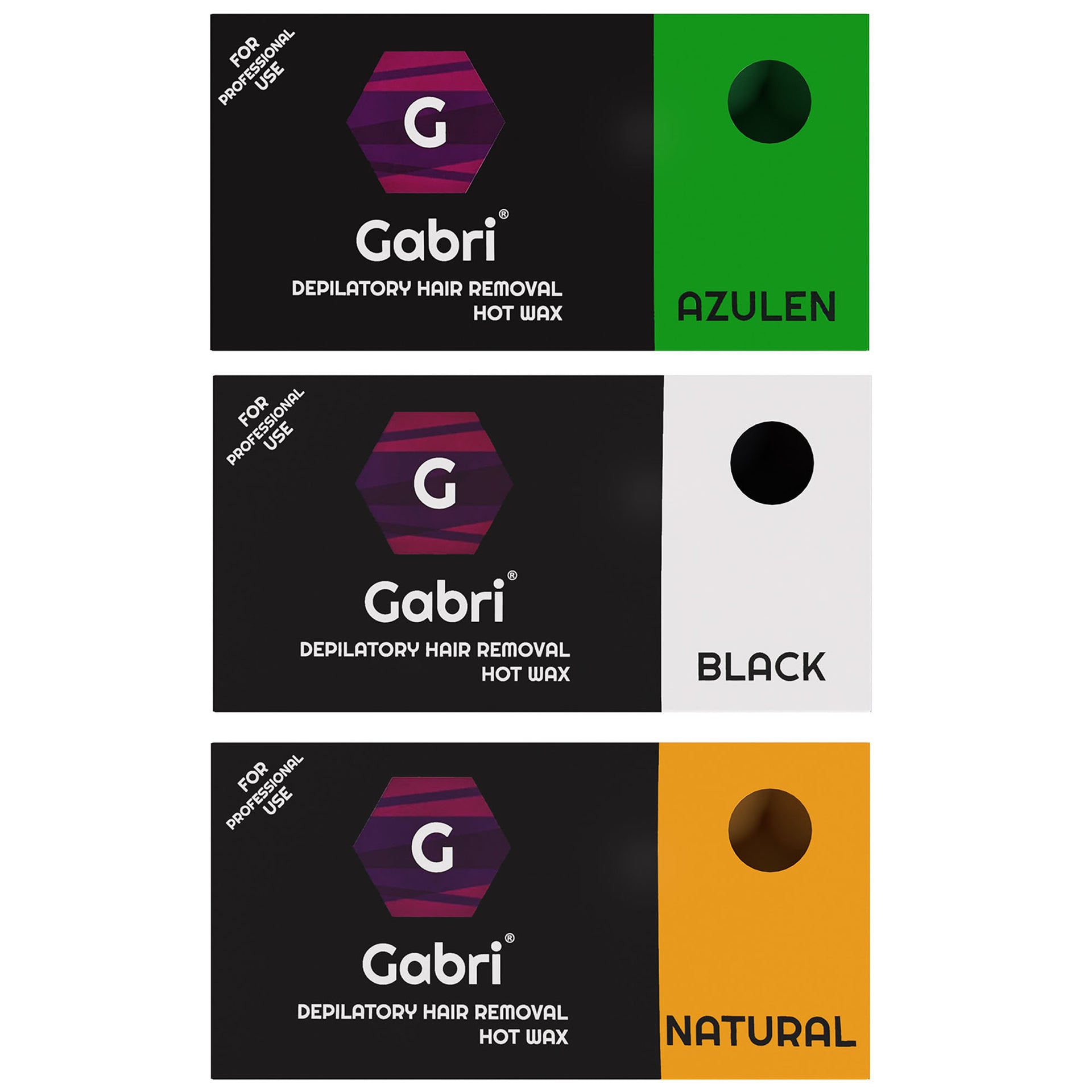 Gabri Professional - Depilatory Hair Removal Hot Wax Azulen 500g