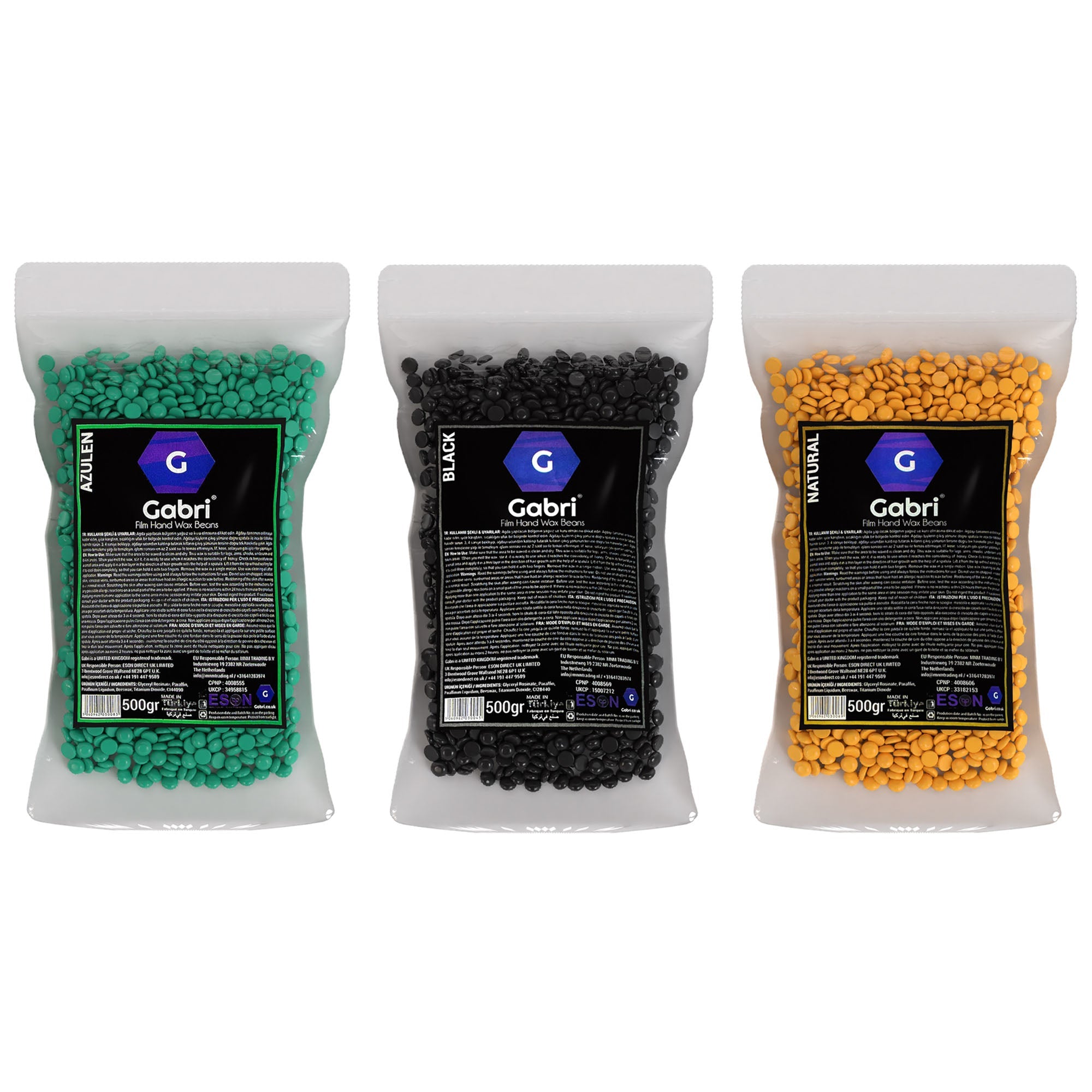Gabri Professional - Film Hand Wax Beads Black 500g