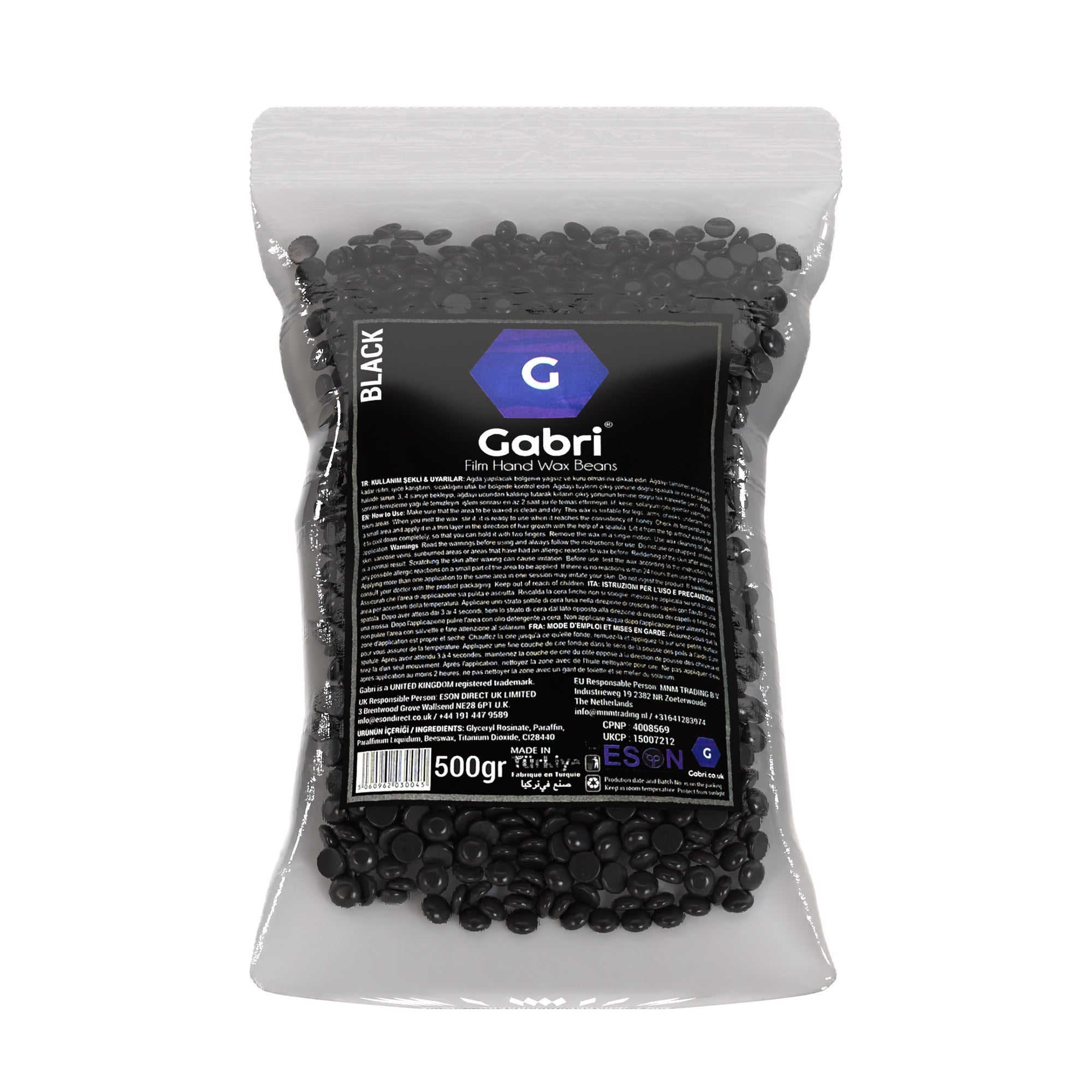 Gabri Professional - Film Hand Wax Beads Black 500g