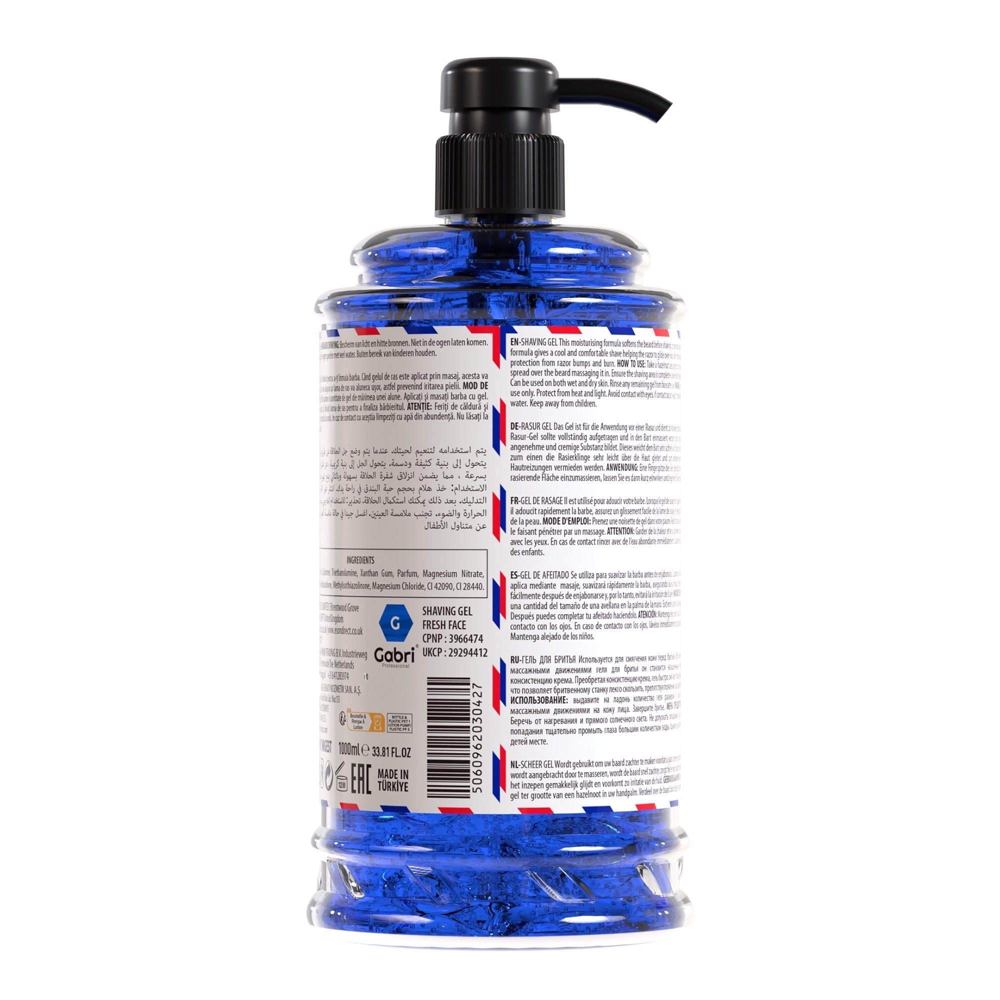 Gabri Professional - Shaving Gel Fresh Face Blue Ice 1000ml