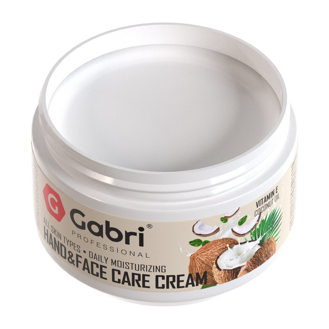 Gabri Professional - Hand & Face Care Cream Vitamin E Coconut Oil 300ml
