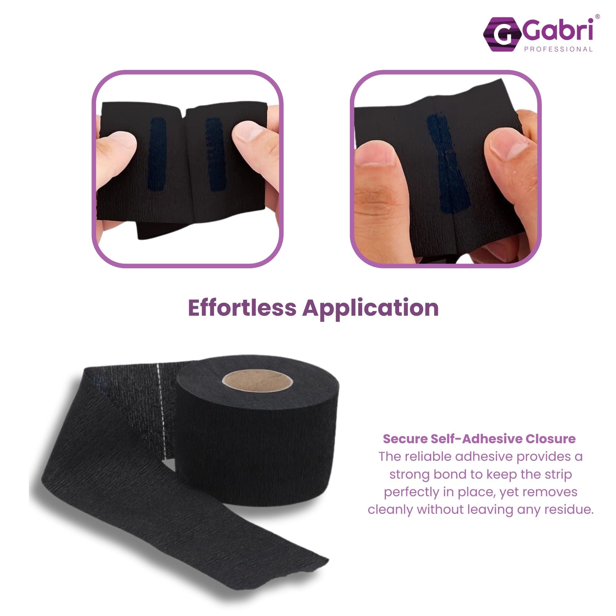 Gabri Professional - Barber Neck Strip Black 5x100pcs