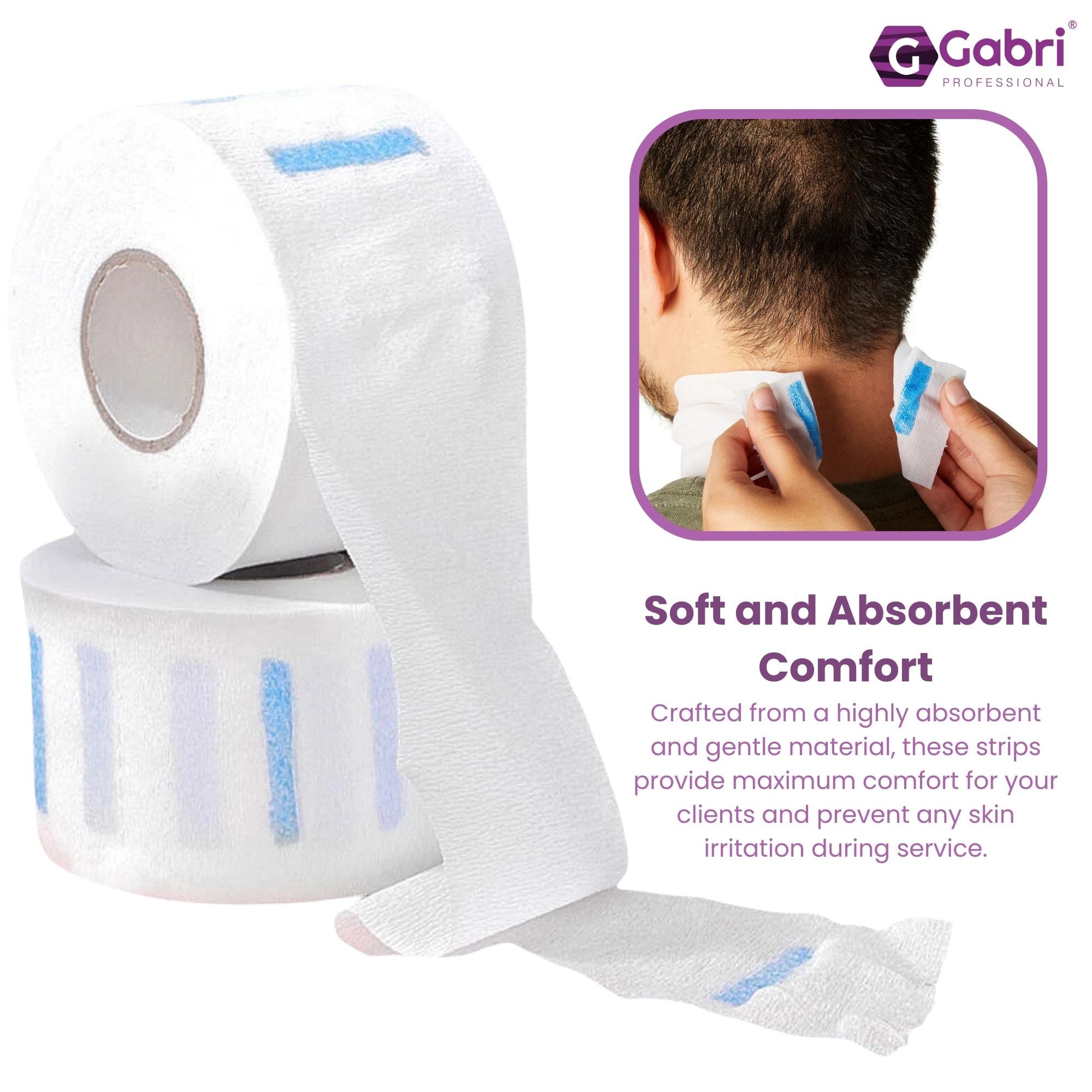 Gabri Professional - Barber Neck Strip White 5x100pcs