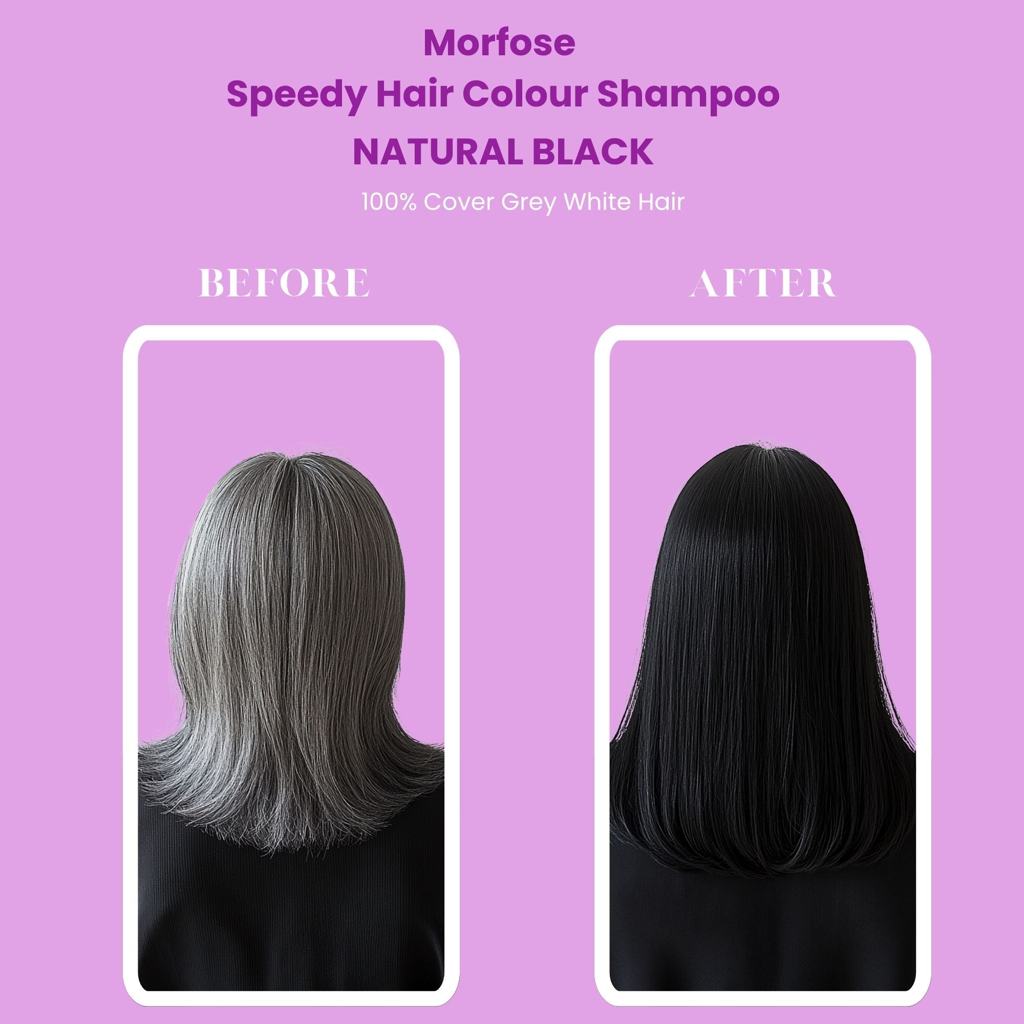 Morfose - Speed Hair Color Shampoo Natural Black 420ml