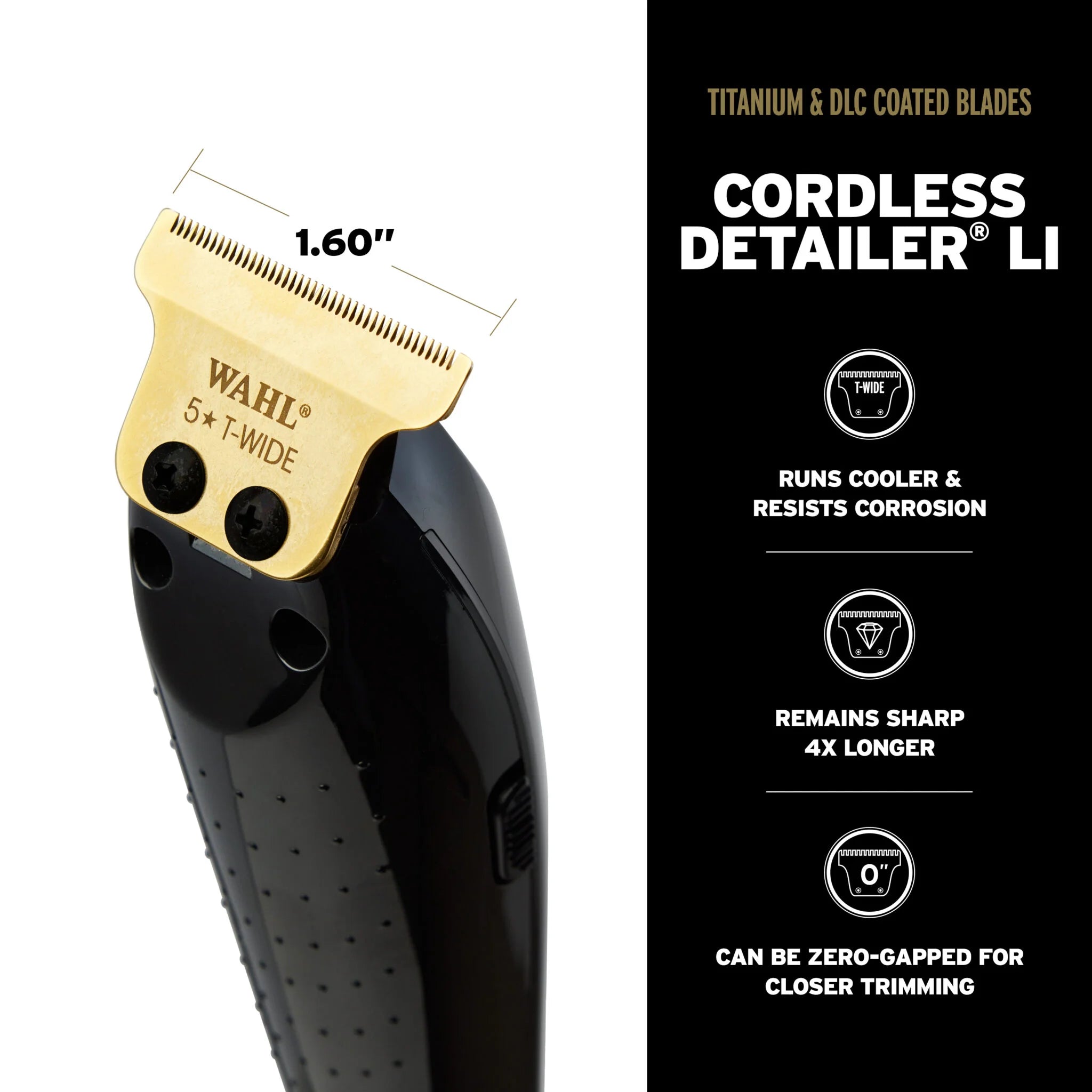 Wahl Cordless Black Detailer Li Trimmer